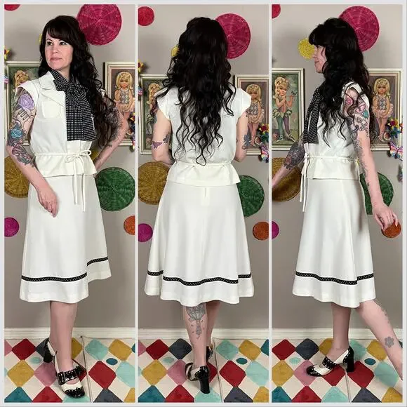 Vintage 1970s 3-Piece Jacket Blouse and Skirt Set - Picture 3 of 10